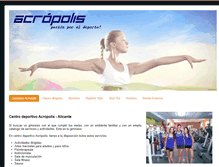 Tablet Screenshot of centrodeportivoacropolis.es